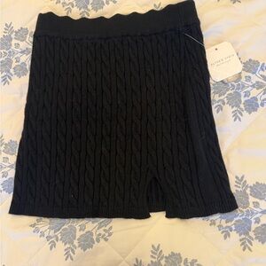 NWT Altar'd State Black Cable Knit Mini Skirt